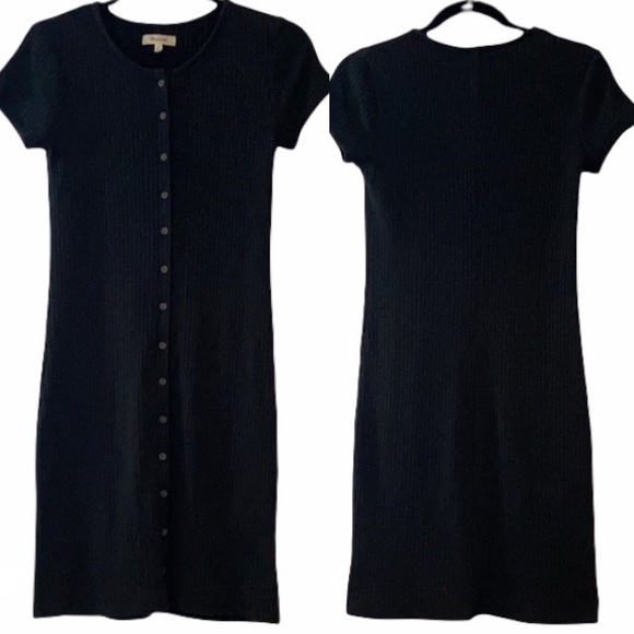 Madewell Button-Front Ribbed Mini Dress - Picture 7 of 10